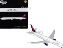 Boeing 767-400ER Commercial Aircraft with Flaps Down
