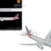 Boeing 777-200ER Commercial Aircraft with Flaps Down "American Airlines" (N788AN) Silver with Striped Tail "Gemini 200" Series 1/200 Diecast Model Airplane by GeminiJets