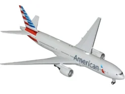 Boeing 777-200ER Commercial Aircraft "American Airlines" (N788AN) Silver with Striped Tail "Gemini 200" Series 1/200 Diecast Model Airplane by GeminiJets