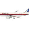 Boeing 767-200ER Commercial Aircraft "United Airlines" (N611UA) White with Stripes 1/400 Diecast Model Airplane by V1:400