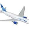 Boeing 777-200ER Commercial Aircraft with Flaps Down "United Airlines" (N798UA) White with Blue Tail "Gemini 200" Series 1/200 Diecast Model Airplane by GeminiJets