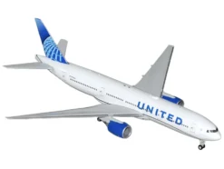 Boeing 777-200ER Commercial Aircraft "United Airlines" (N798UA) White with Blue Tail "Gemini 200" Series 1/200 Diecast Model Airplane by GeminiJets