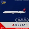 Boeing 767-300ER Commercial Aircraft "Delta Air Lines" (N199DN) White with Red and Blue Tail 1/400 Diecast Model Airplane by GeminiJets