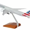 Boeing 777-300ER Commercial Aircraft with Landing Gear "American Airlines" Gray with Striped Tail (Snap-Fit) 1/200 Plastic Model by Skymarks