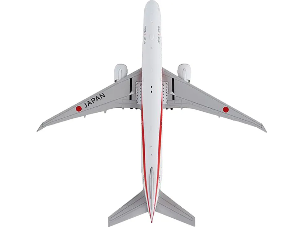 Boeing 777 300ER Commercial Aircraft Japan Air Self Defense Force White with Red Stripes Gemini Macs Series 1/400 Diecast Model Airplane GeminiJets GM086