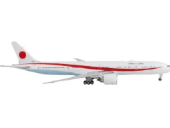 Boeing 777 300ER Commercial Aircraft Japan Air Self Defense Force White with Red Stripes Gemini Macs Series 1/400 Diecast Model Airplane GeminiJets GM086