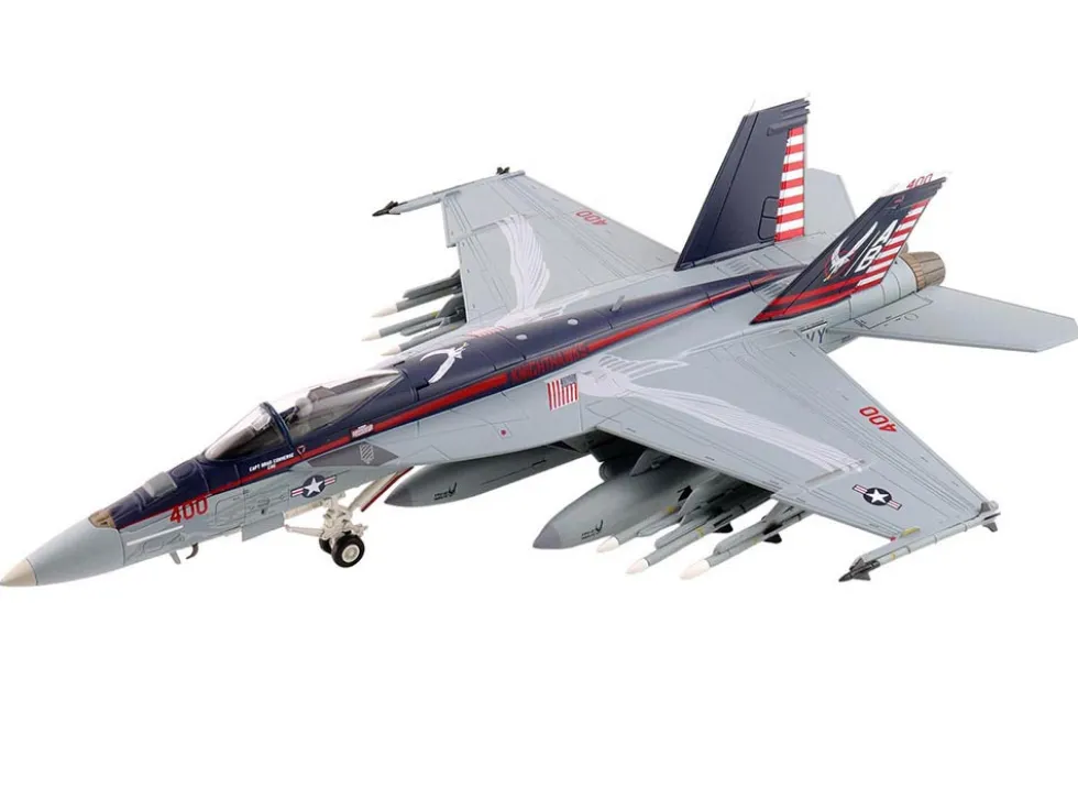 Boeing F/A-18E Super Hornet Fighter Aircraft "166817, VFA-136 Knighthawks, USS Trumman" (2024) United States Navy "Air Power Series" 1/72 Diecast Model by Hobby Master