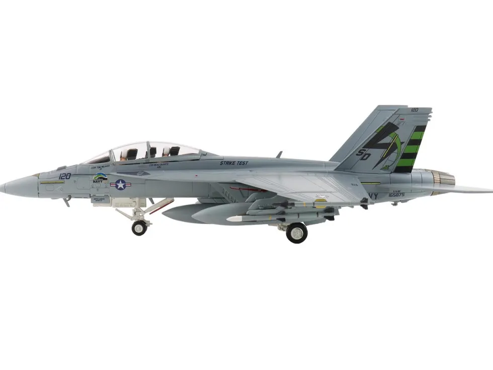 Boeing F/A-18F Super Hornet Fighter Aircraft "165875, Green Hornet, VX-23 Salty Dogs, NAS Patuxent River" (2011) United States Navy "Air Power Series" 1/72 Diecast Model by Hobby Master