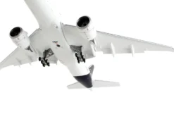 Boeing 777F Commercial Aircraft with Flaps Down Lufthansa Cargo White with Dark Blue Tail 1/400 Diecast Model Airplane GeminiJets GJ2126F