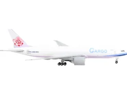 Boeing 777F Commercial Aircraft China Airlines Cargo White with Purple Stripes and Tail 1/400 Diecast Model Airplane GeminiJets GJ1984
