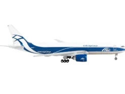 Boeing 777F Commercial Aircraft AirBridgeCargo White with Blue Stripes 1/400 Diecast Model Airplane GeminiJets GJ1949