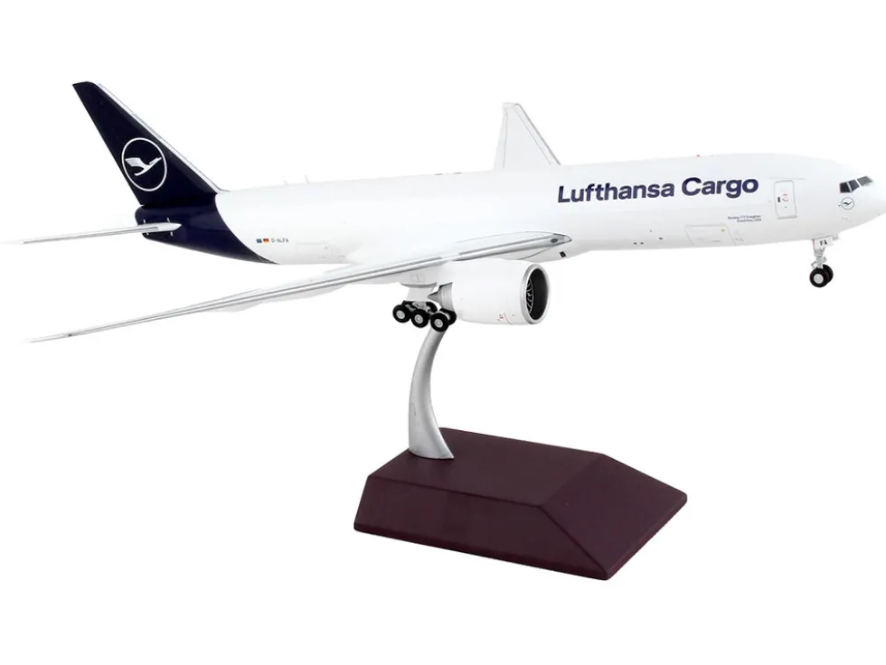 Boeing 777F Commercial Aircraft Lufthansa Cargo White with Blue Tail Gemini 200 Series 1/200 Diecast Model Airplane GeminiJets G2DLH1143