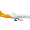 Boeing 777F Commercial Aircraft Southern Air DHL White and Yellow 1/400 Diecast Model Airplane GeminiJets GJ2014