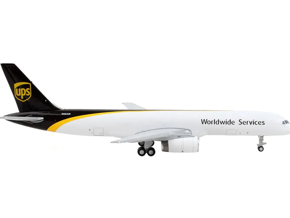 Boeing 757 200F Commercial Aircraft UPS United Parcel Service Worldwide Services White and Dark Brown 1/400 Diecast Model Airplane GeminiJets GJ1992