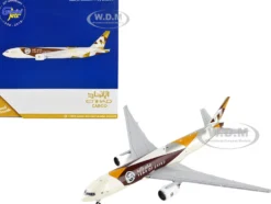 Boeing 777F Commercial Aircraft Etihad Cargo Year of Zayed White with Graphics 1/400 Diecast Model Airplane GeminiJets GJ1812