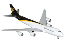 Boeing 747-8F Commercial Aircraft "UPS Worldwide Services" (N607UP) White with Brown Tail "Gemini 200" Series 1/200 Diecast Model Airplane by GeminiJets