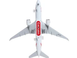 Boeing 777F Commercial Aircraft "Emirates SkyCargo" (A6-EFV) White with Striped Tail "Interactive Series" 1/400 Diecast Model Airplane by GeminiJets