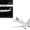 Boeing 777F Commercial Aircraft "Qatar Cargo" (A7-BFT) Gray with Tail Graphics "Gemini 200 - Interactive" Series 1/200 Diecast Model Airplane by GeminiJets