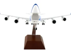 Boeing 747-400F Commercial Aircraft with Landing Gear "China Airlines Cargo" (B-18701) White with Purple Stripes (Snap-Fit) 1/200 Plastic Model by Skymarks