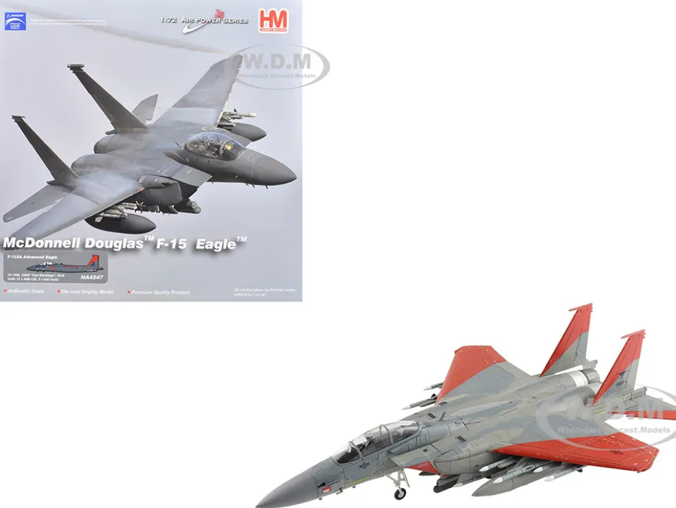 Boeing F-15SA (Saudi Advanced) Eagle Fighter Aircraft "12-1002, USAF Test Markings" (2018) Saudi Royal Air Force "Air Power Series" 1/72 Diecast Model by Hobby Master
