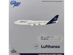 Boeing 747-8I Commercial Aircraft "Lufthansa" (D-ABYA) White with Dark Blue Tail 1/400 Diecast Model Airplane by GeminiJets