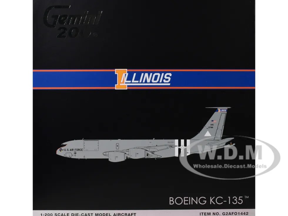 Boeing KC-135R Stratotanker Tanker Aircraft "Illinois Air National Guard" (63-7981) United States Air Force "Gemini 200" Series 1/200 Diecast Model Airplane by GeminiJets