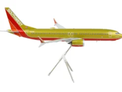 Boeing 737 MAX 8 Commercial Aircraft Southwest Airlines Gold and Red Gemini 200 Series 1/200 Diecast Model Airplane GeminiJets G2SWA1216