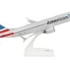 Boeing 737 MAX 8 Commercial Aircraft with Wi-Fi Dome "American Airlines" (N240SY) Gray with Red and Blue Tail (Snap-Fit) 1/130 Plastic Model by Skymarks