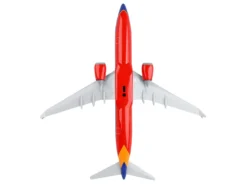 Boeing 737 MAX 8 Commercial Aircraft Southwest Airlines N872CB Blue with Red and Orange Stripes Snap Fit 1/130 Plastic Model Skymarks SKR1140