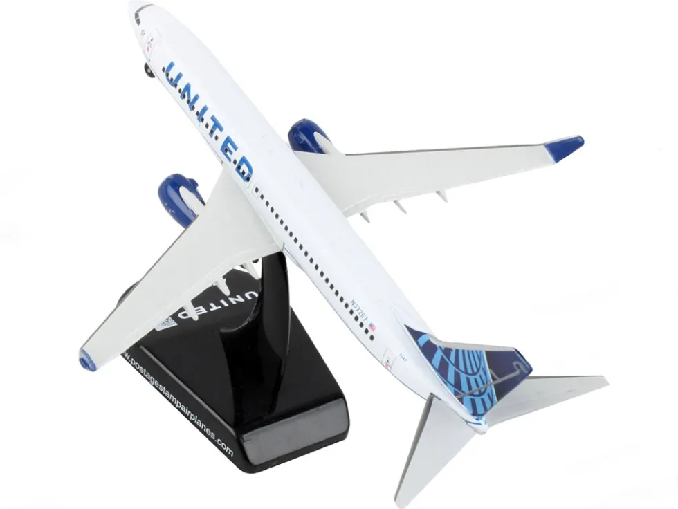 Boeing 737 800 Next Generation Commercial Aircraft United Airlines 1/300 Diecast Model Airplane Postage Stamp PS5815-4