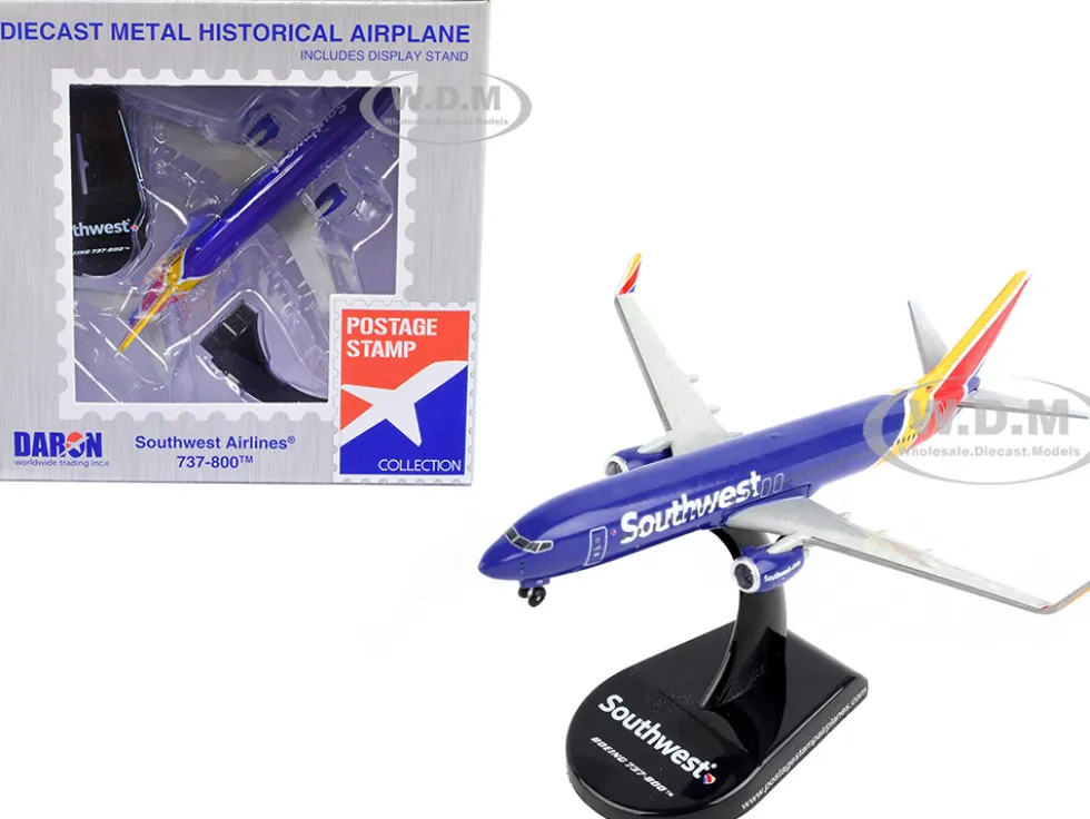 Boeing 737 800 Next Generation Commercial Aircraft Southwest Airlines 1/300 Diecast Model Airplane Postage Stamp PS5815-7