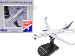 Boeing 737 800 Next Generation Commercial Aircraft Delta Air Lines 1/300 Diecast Model Airplane Postage Stamp PS5815-3