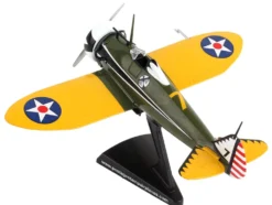 Boeing P 26 Peashooter Fighter Aircraft United States Army Air Corps 1/63 Diecast Model Airplane Postage Stamp PS5560-2