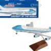 Boeing VC-25A Commercial Aircraft with Landing Gear "Air Force One - United States of America" (29000) White with and Blue Stripes 1/200 Plastic Model by Skymarks