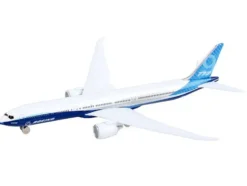 Boeing 777X Commercial Aircraft "Corporate Livery" White and Blue Diecast Model Airplane by Daron