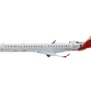 Bombardier CRJ1000 Commercial Aircraft "Iberia Regional" (EC-MVZ) White with Red Tail 1/400 Diecast Model Airplane by GeminiJets