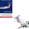 Bombardier Dash 8-100 Commercial Aircraft "American Airlines - American Eagle" (N808EX) Gray with Striped Tail 1/400 Diecast Model Airplane by GeminiJets