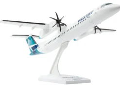 Bombardier Q400 Commercial Aircraft "Air Canada" (C-FOEN) White with Tail Graphics (Snap-Fit) 1/100 plastic model by Skymarks