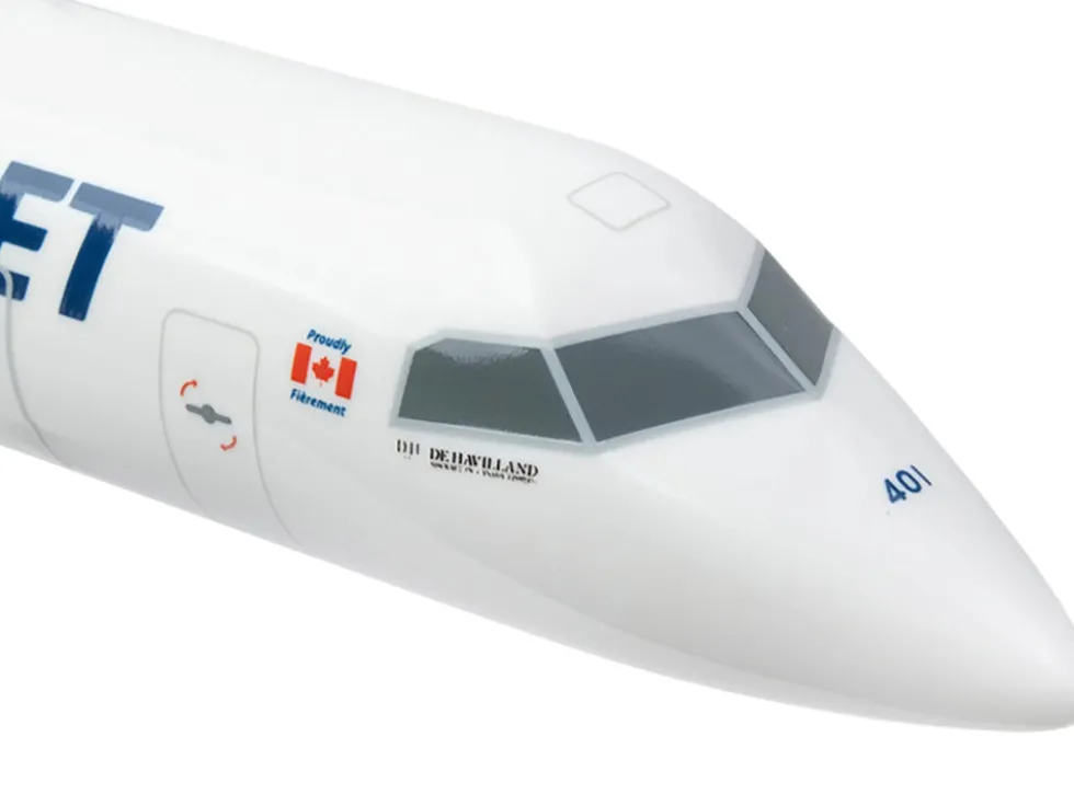 Bombardier Q400 Commercial Aircraft "Air Canada" (C-FOEN) White with Tail Graphics (Snap-Fit) 1/100 plastic model by Skymarks