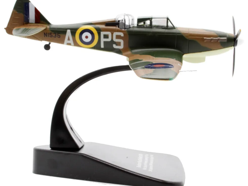 Boulton Paul Defiant MK I Fighter Plane Pilot Sqn Ldr P Hunter Gunner Sgt F King 264 Squadron RAF Hornchurch August 1940 Oxford Aviation Series 1/72 Diecast Model Airplane Oxford Diecast AC109