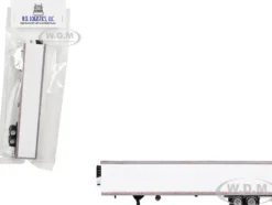 Box Dry Goods Trailer White 1/87 (HO) Plastic Model by HO Logistics