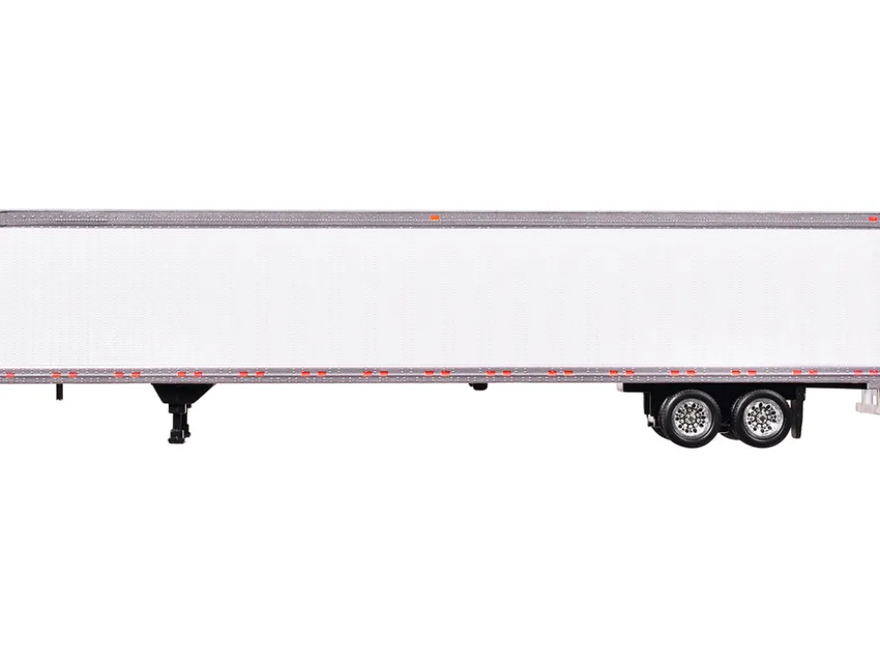 Box Dry Goods Trailer White 1/87 (HO) Plastic Model by HO Logistics