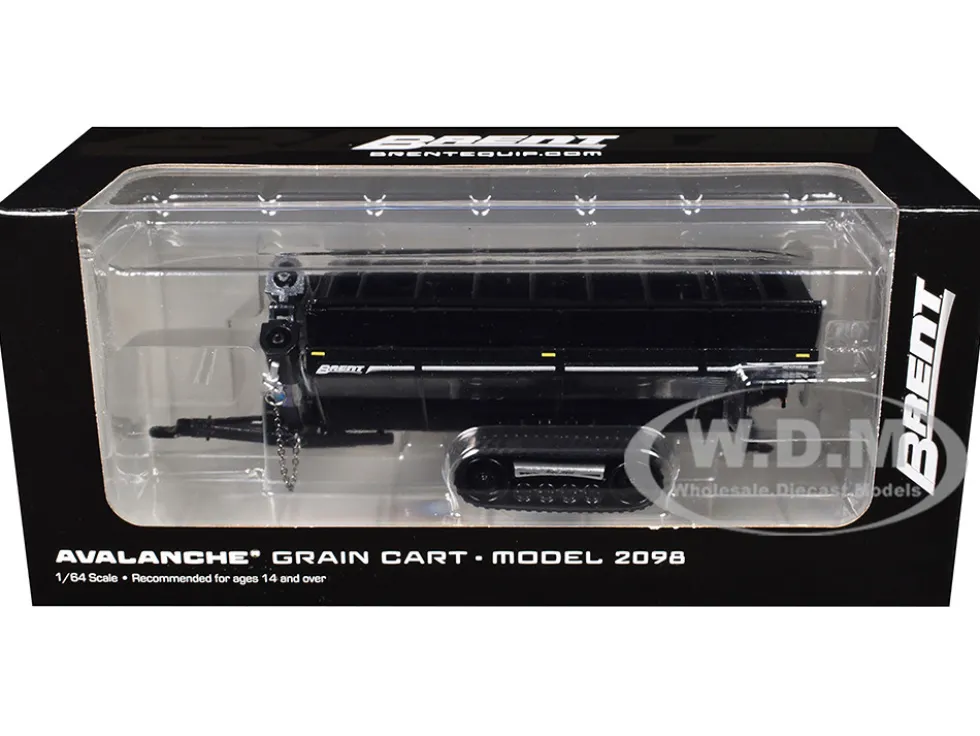Brent 2098 Avalanche Grain Cart with Equalizer Tracks Black Metallic 1/64 Diecast Model by SpecCast