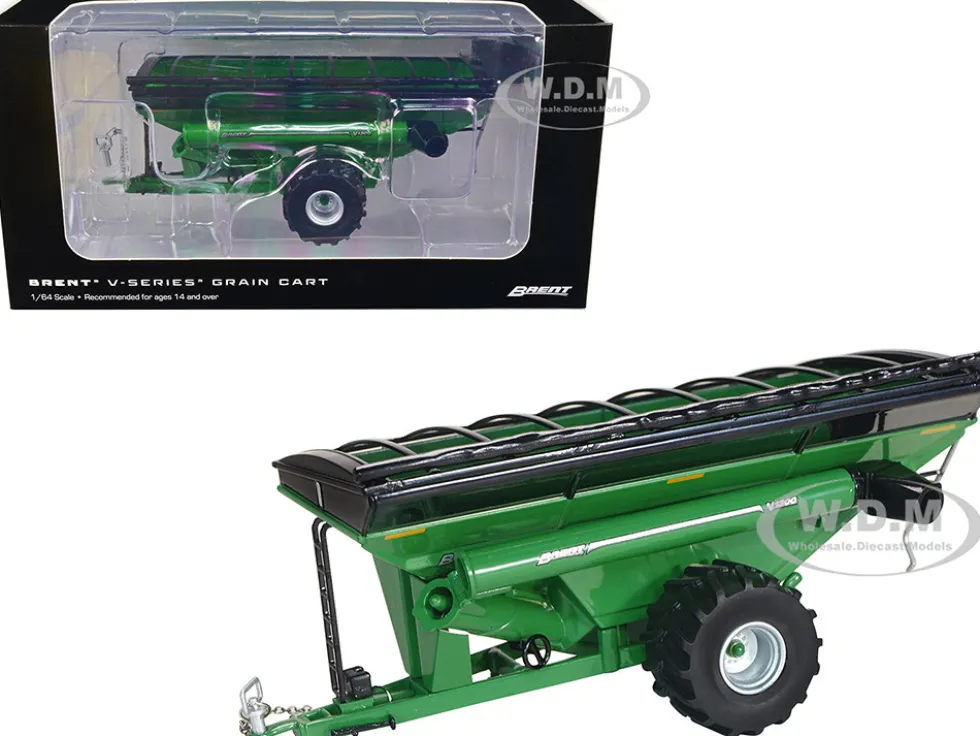Brent V1300 Grain Cart with Tires Green 1/64 Diecast Model SpecCast UBC028