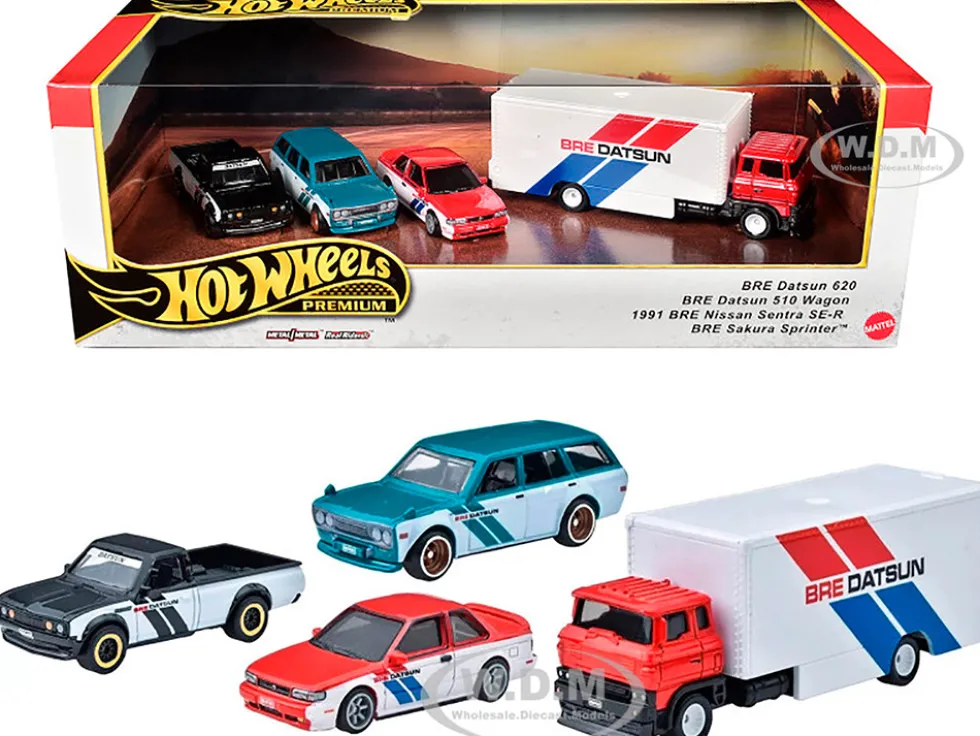 BRE Set of 4 pieces Series Hot Wheels "Premium" 2024 Series U Diecast Model Cars by Hot Wheels