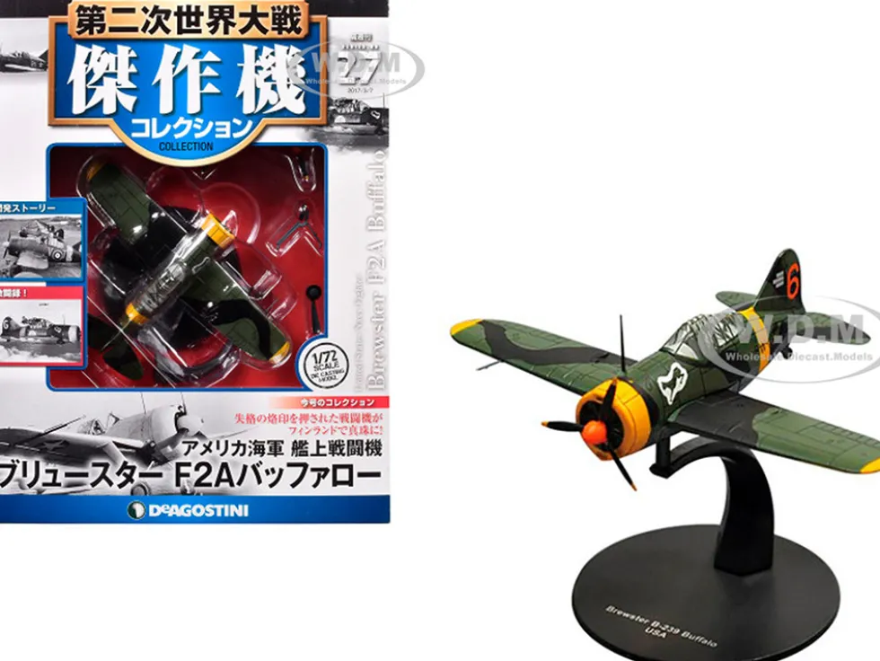 Brewster F2A Buffalo Fighter Aircraft "3rd Squadron, Lentolaivue 24" Finnish Air Force 1/72 Diecast Model by DeAgostini