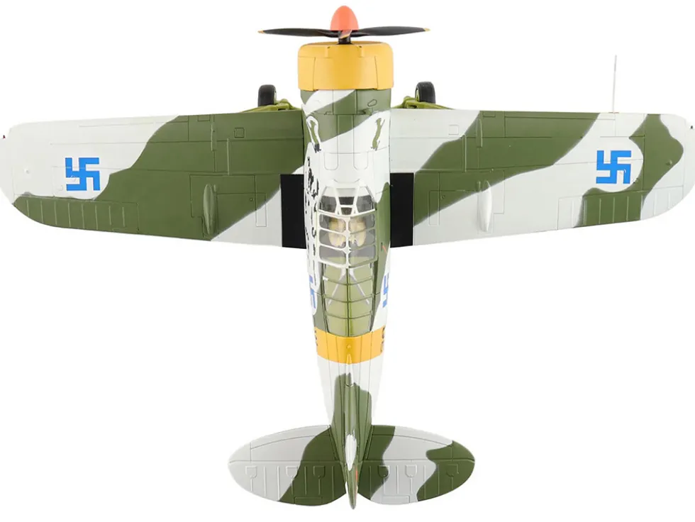 Brewster F2A Model 239 "Buffalo" Fighter Aircraft "BW364, LeLv 24, flown by Warrant Officer Ilmari Juutilainen" (1942) Finnish Air Force "Air Power Series" 1/48 Diecast Model by Hobby Master