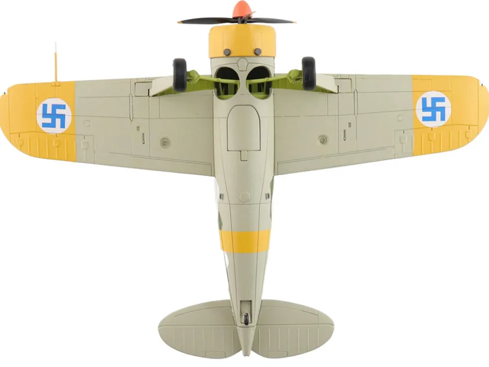 Brewster F2A Model 239 "Buffalo" Fighter Aircraft "BW364, LeLv 24, flown by Warrant Officer Ilmari Juutilainen" (1942) Finnish Air Force "Air Power Series" 1/48 Diecast Model by Hobby Master