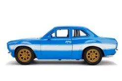 1970 Brian's Ford Escort Blue White Stripes Fast Furious Movie 1/24 Diecast Model Car Jada 99572
