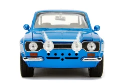 1970 Brian's Ford Escort Blue White Stripes Fast Furious Movie 1/24 Diecast Model Car Jada 99572